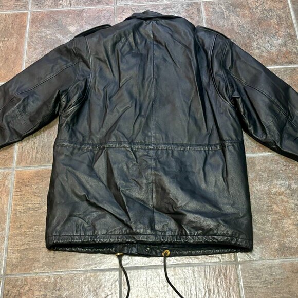 ~~Mens XL Vintage Guide Gear Leather Lined Mid-length Coat Jacket - Picture 10 of 10
